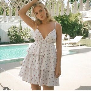 COPY - NWT Hill House Gigi Tiered Ruffle Mini In Love Boats Sundress Size Small